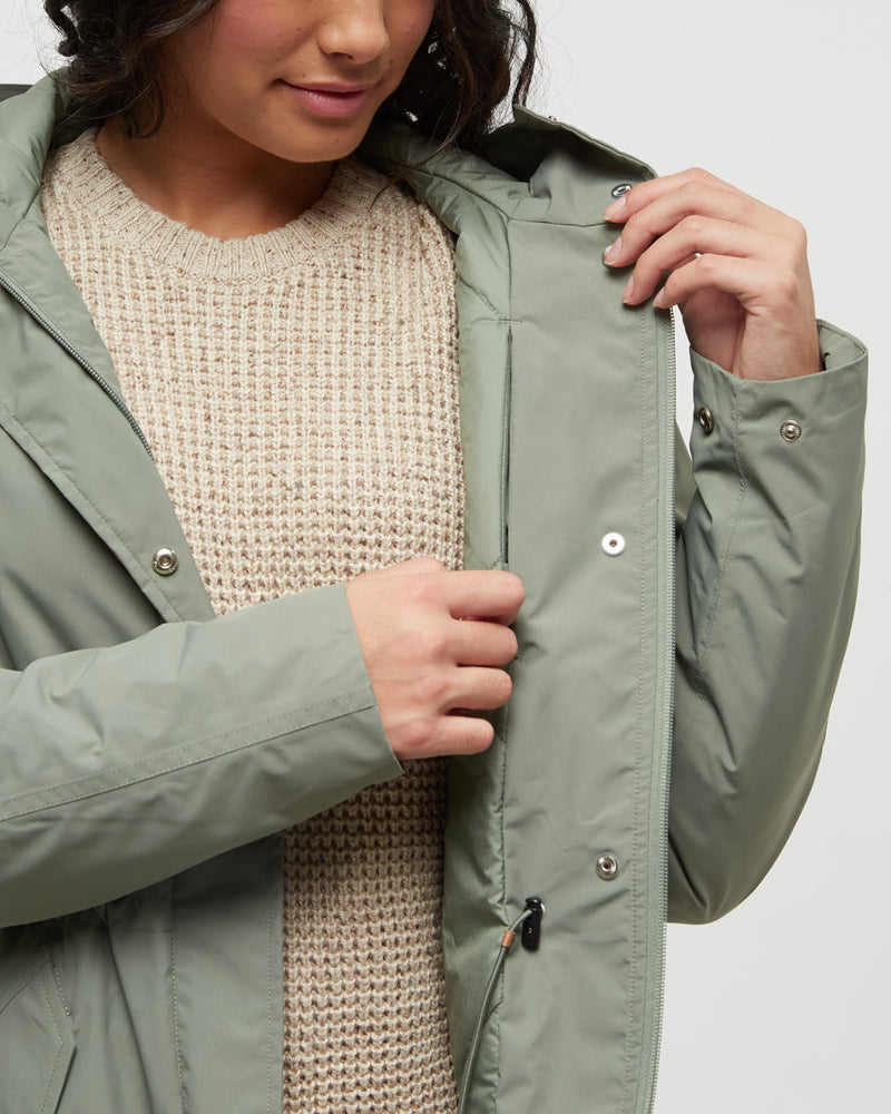 Green-Relax-Water-Repellant-Hooded-Rain-Jacket