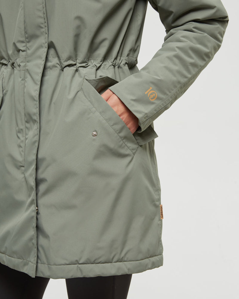 Green-Relax-Water-Repellant-Hooded-Rain-Jacket