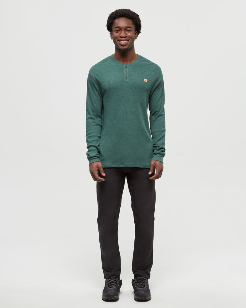 Green-TreeWaffle-Henley-Longsleeve