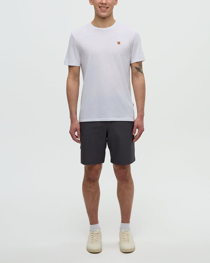 Grey-Tech-Stretch-Regular-Mid-Rise-Short