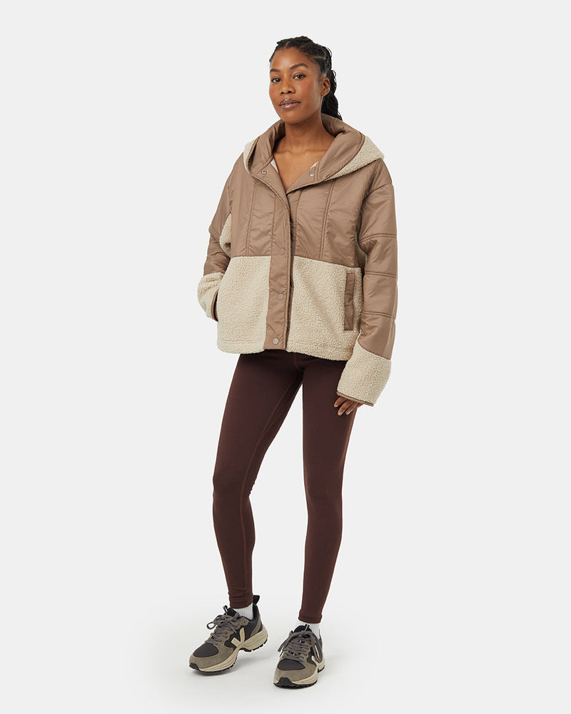 Oatmeal-Boucle-Oversized-Fit-Fleece-Hoodie