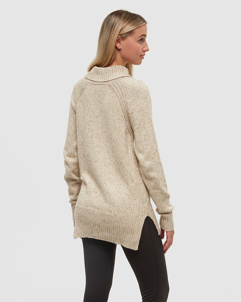 Oatmeal-Relax-Organic-Cotton-Fleck-Woven-Sweater