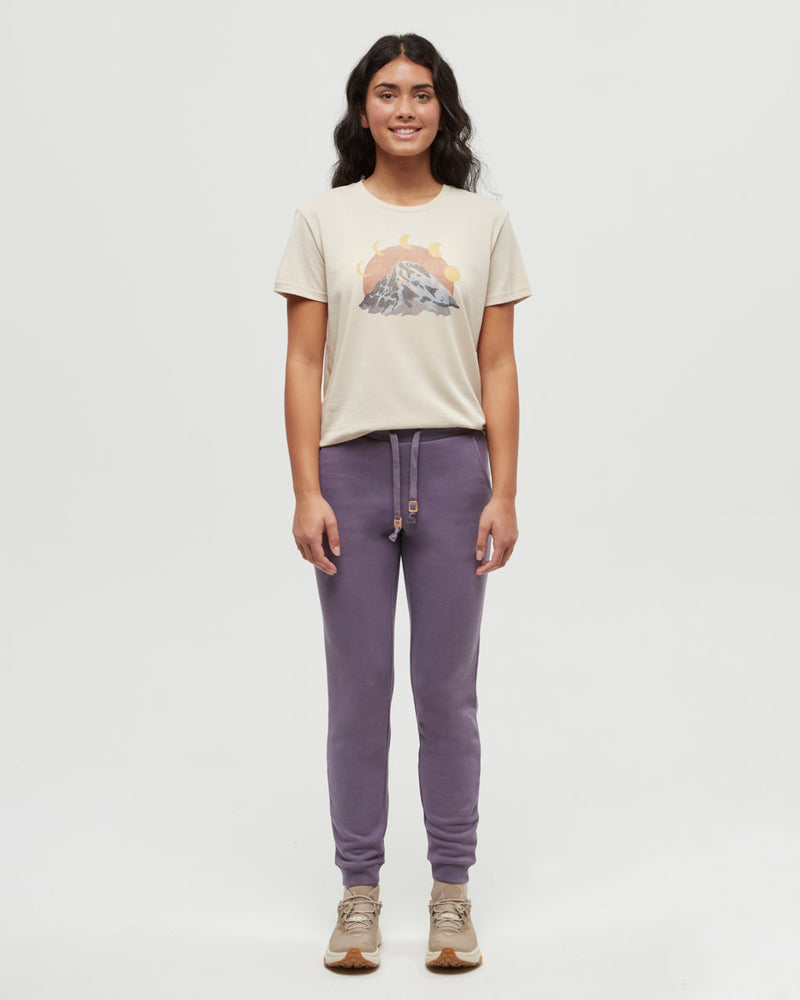 Purple-Regular-Fit-Elastic-Waist-Jogger