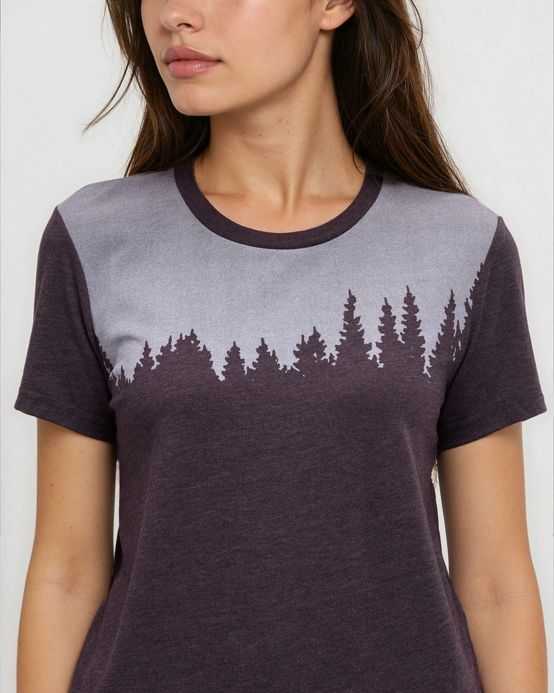 Purple-TreeBlend-Regular-Graphic-T-Shirt