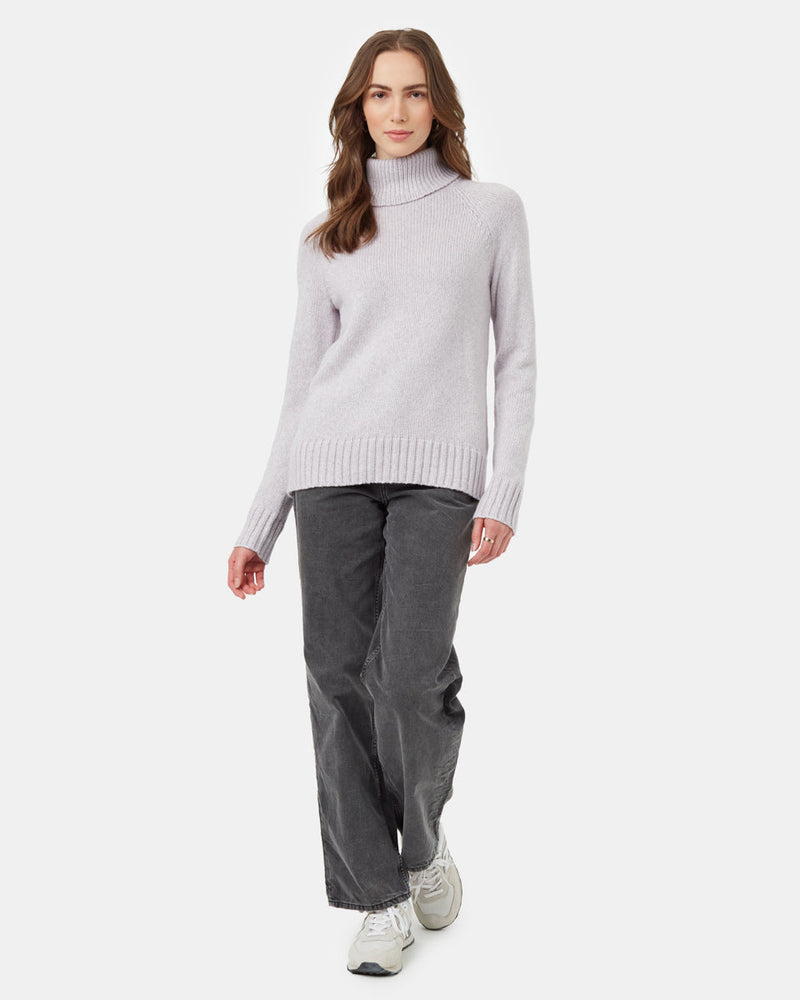 Purple-Womens-Ribbed-Wool-Turtleneck