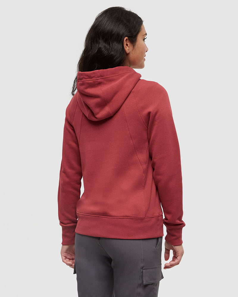 Red-Regular-Fit-Rib-Panel-Raglan-Zip-Hoodie