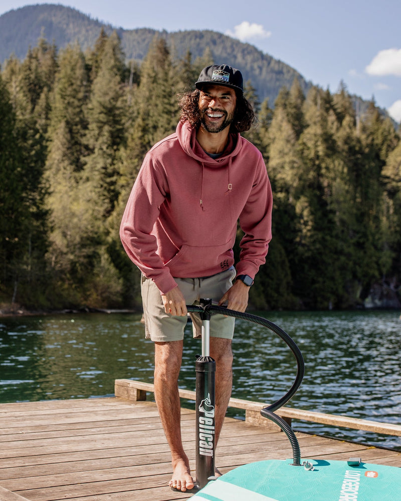 Red-Relaxed-Graphic-Hoodie