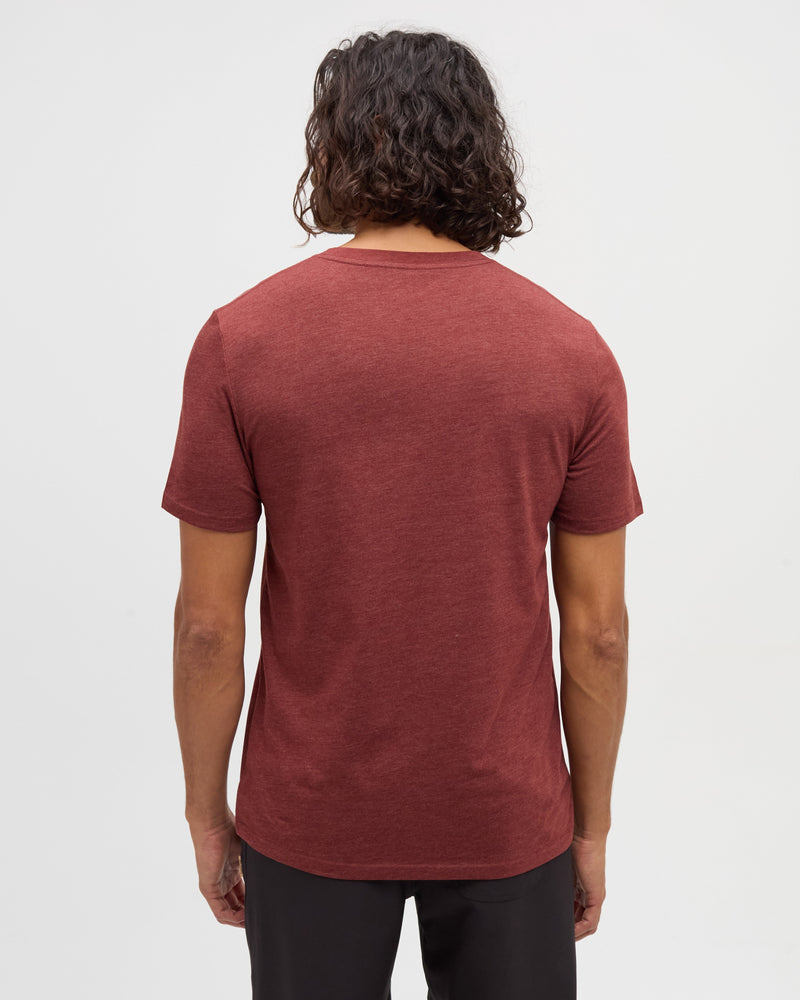 Red-Treeblend-Regular-Fit-Crew-Neck-T-shirt