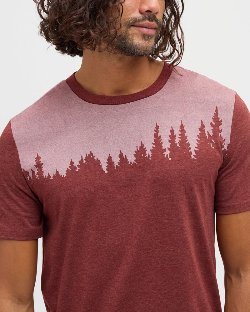 Red-Treeblend-Regular-Fit-Crew-Neck-T-shirt