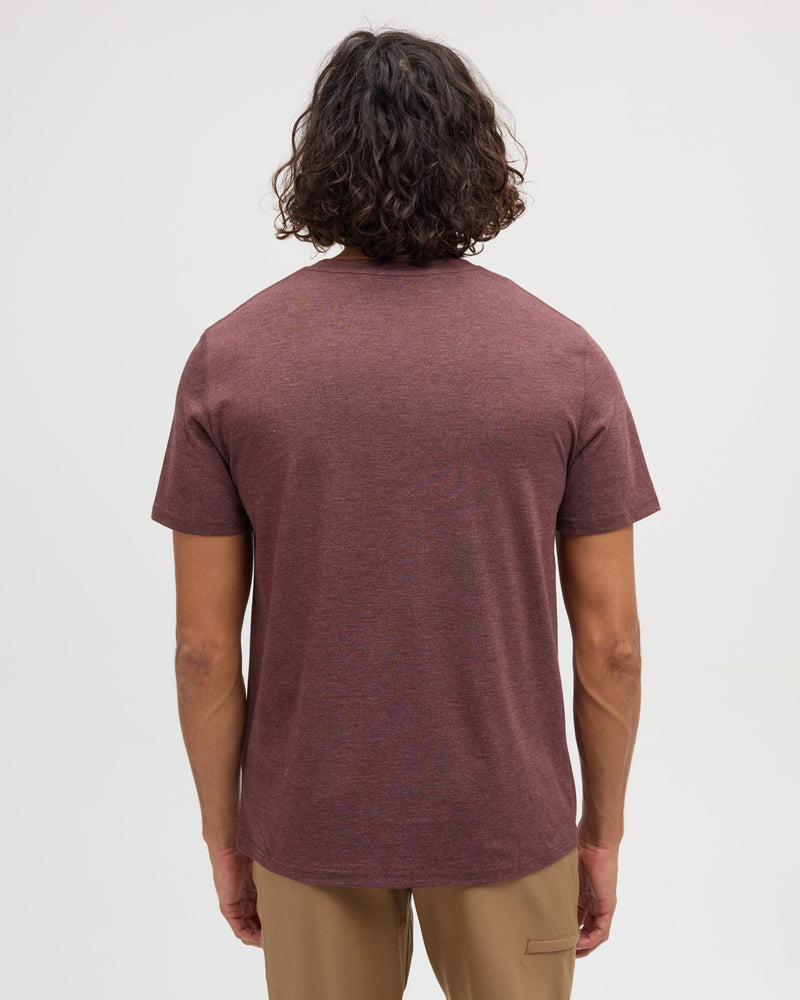 Red-Treeblend-Regular-Fit-Crew-Neck-T-shirt