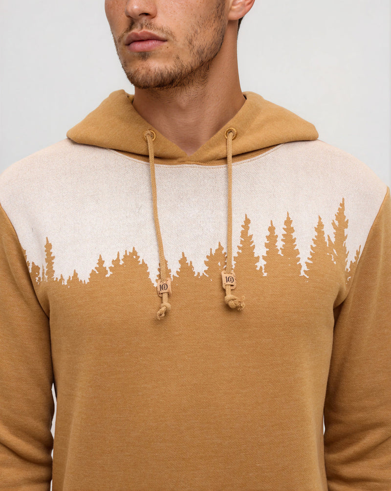 Yellow-Heather-Fleece-Regular-Fit-Set-In-Hoodie