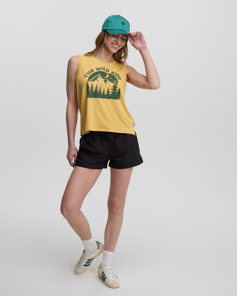 Yellow-Treeblend-Relaxed-Graphic-Crew-Neck-Tank