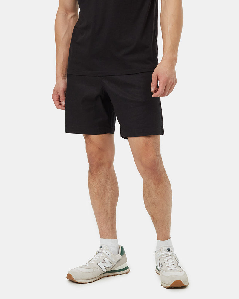 Black-Mens-Hemp-Mid-Rise-Shorts