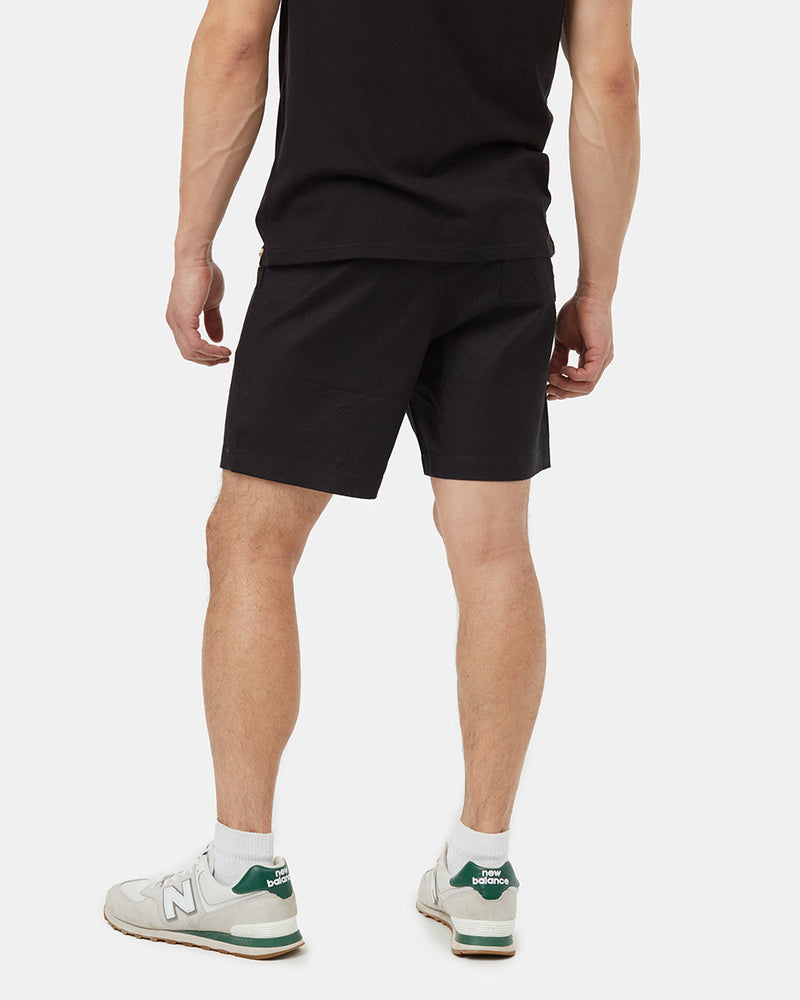 Black-Mens-Hemp-Mid-Rise-Shorts