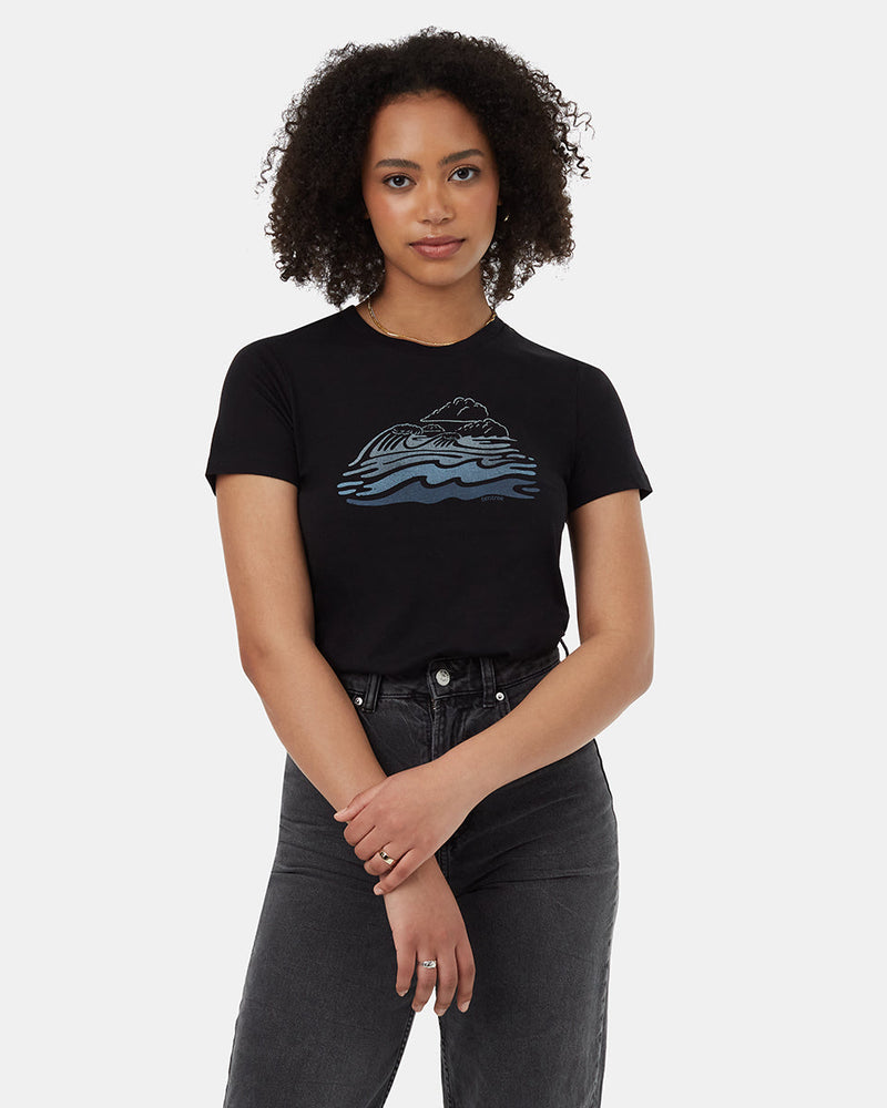 Black-Recycled-Polyester-Graphic-T-Shirt
