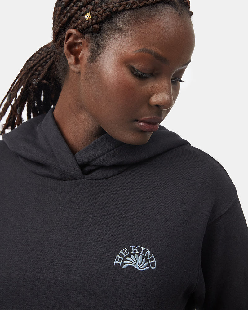 Black Women's Eco-Friendly Graphic Hooded Pullover