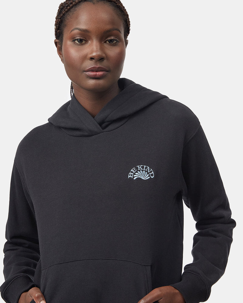 Black Women's Eco-Friendly Graphic Hooded Pullover