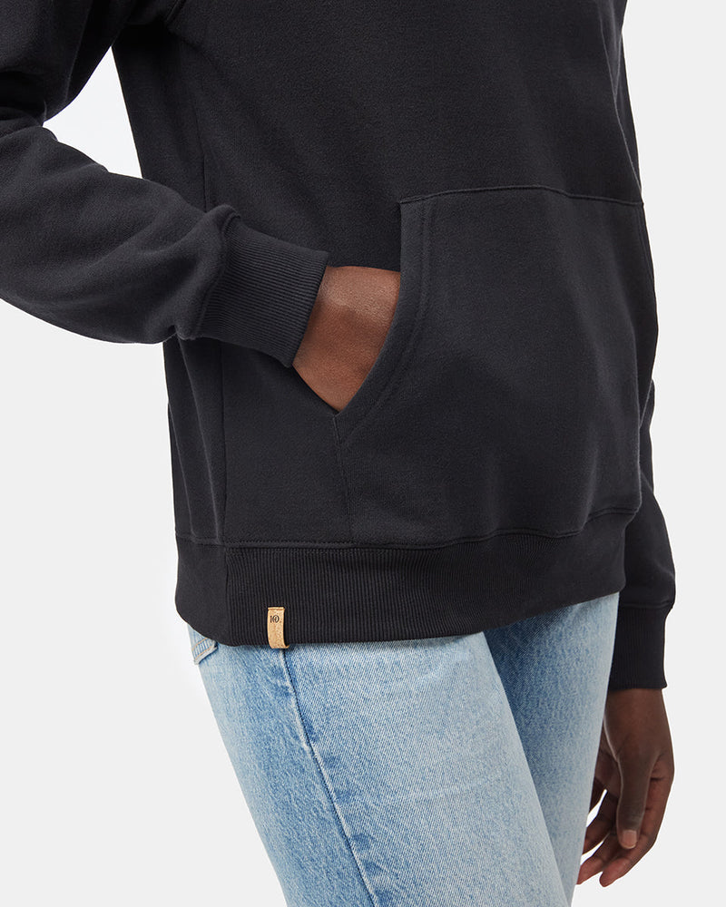 Black Women's Eco-Friendly Graphic Hooded Pullover