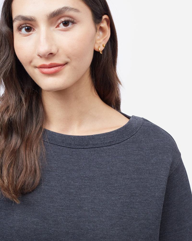 Black Women's Crew Neck Sweater Dress