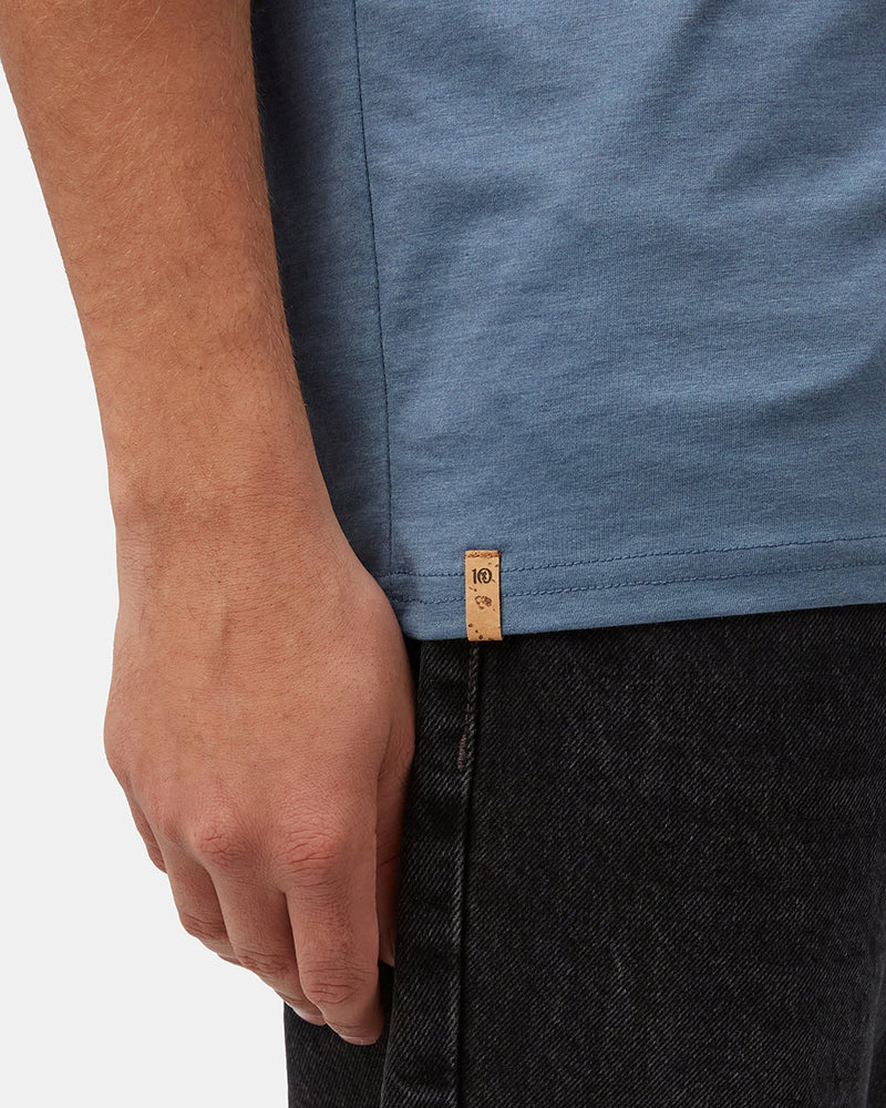 Blue Crew Neck Graphic Tee