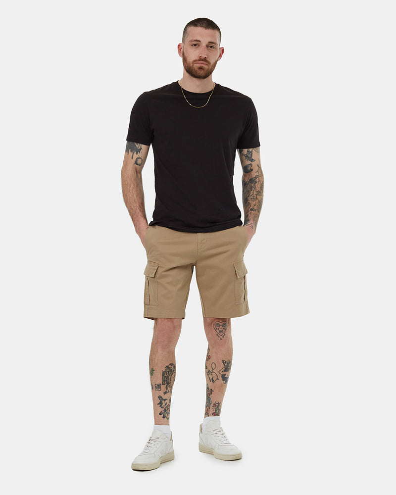 Brown-Cotton-Cargo-Short