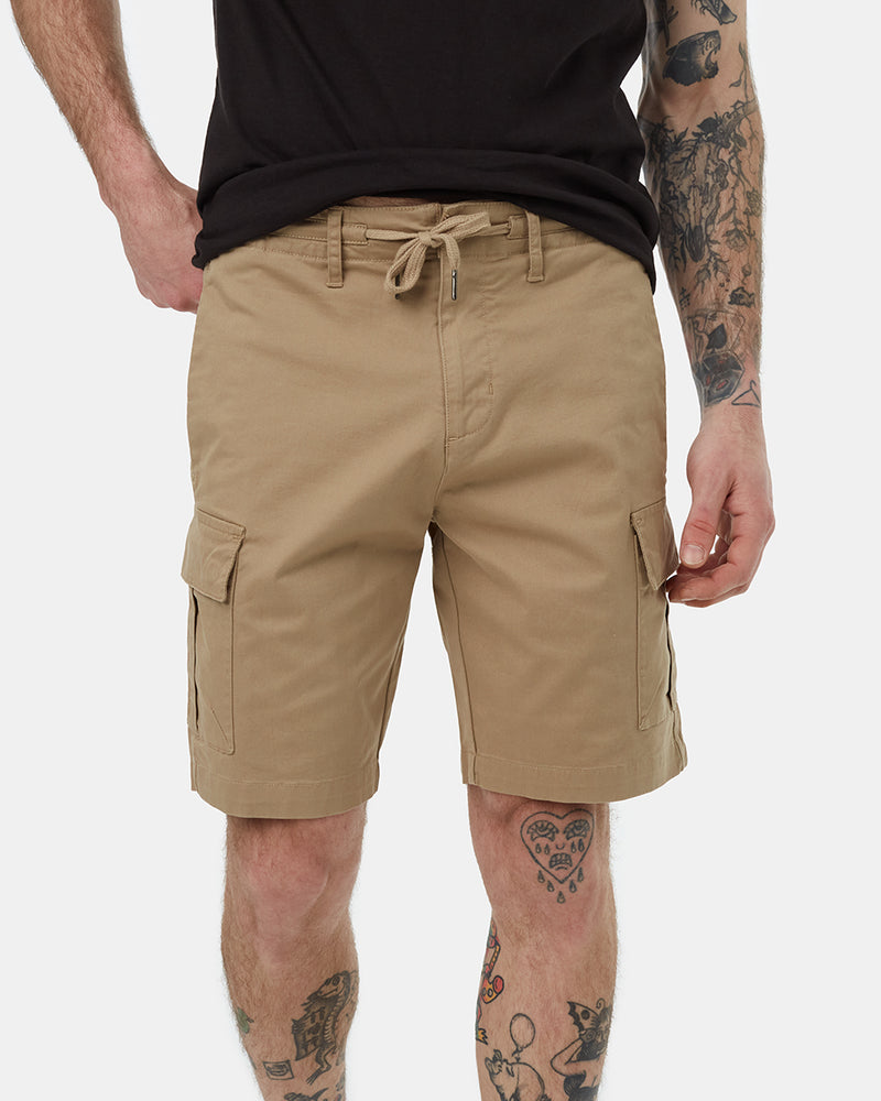 Brown-Cotton-Cargo-Short