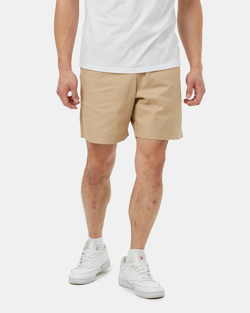 Brown-Mens-Hemp-Mid-Rise-Shorts