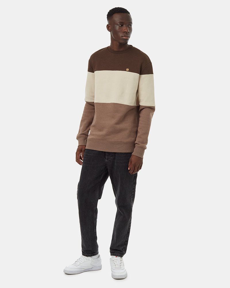Brown-Oatmeal-Men_s-Stripe-Colour-Crew-Neck-Sweatshirt
