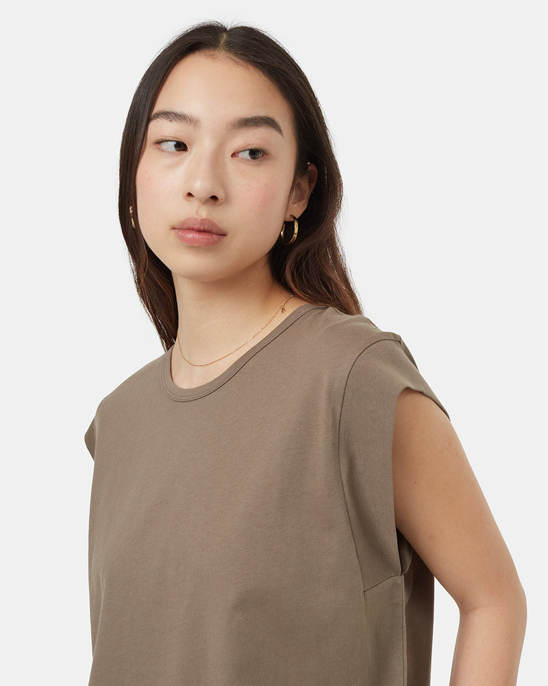 Brown-SuperSoft-Cotton-Tank-Top