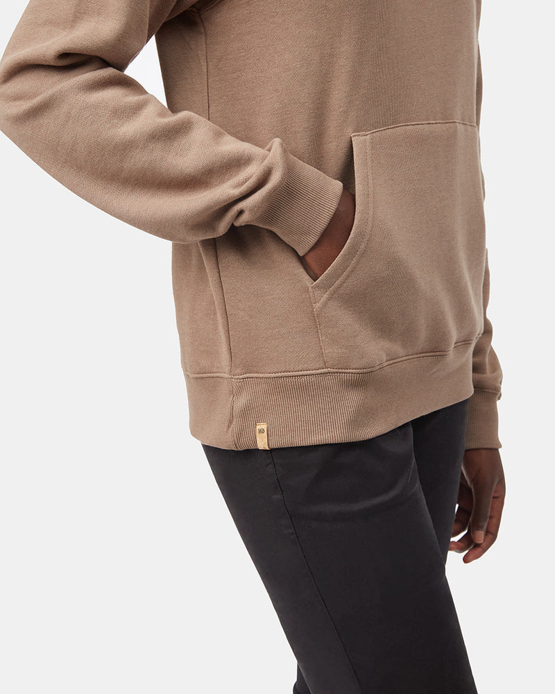 Brown Women's Eco-Friendly Graphic Hooded Pullover
