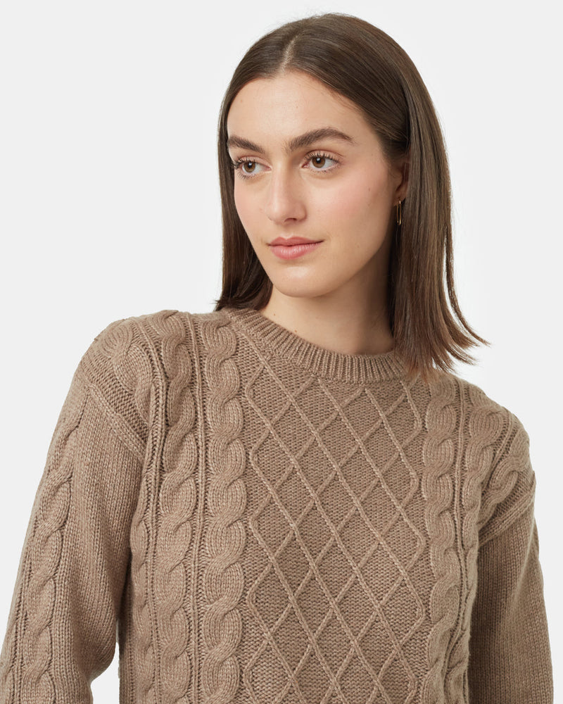 Brown-Women_s-Knit-Wool-Ribbed-Jumper