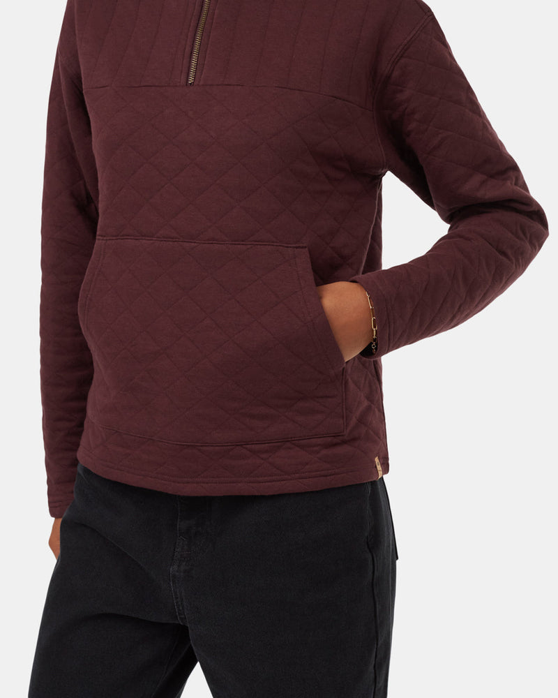 Burgundy-Women_s-Quarter-Zip-Sweatshirt