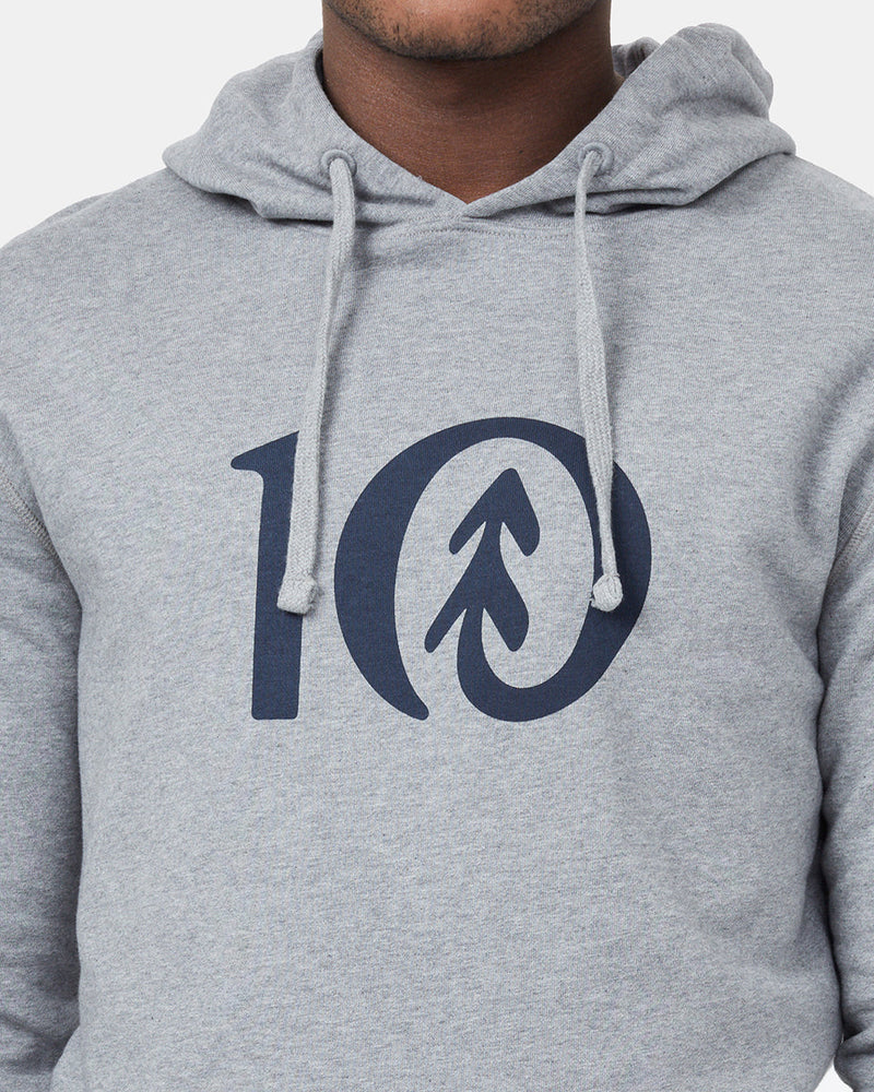 Gray Men's Organic Cotton Pullover Hoodie