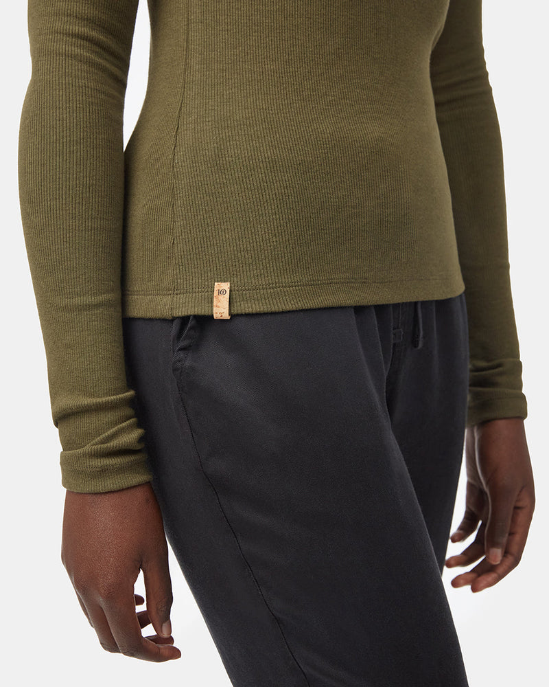 Green Women's Eco-Friendly V-Neck Top