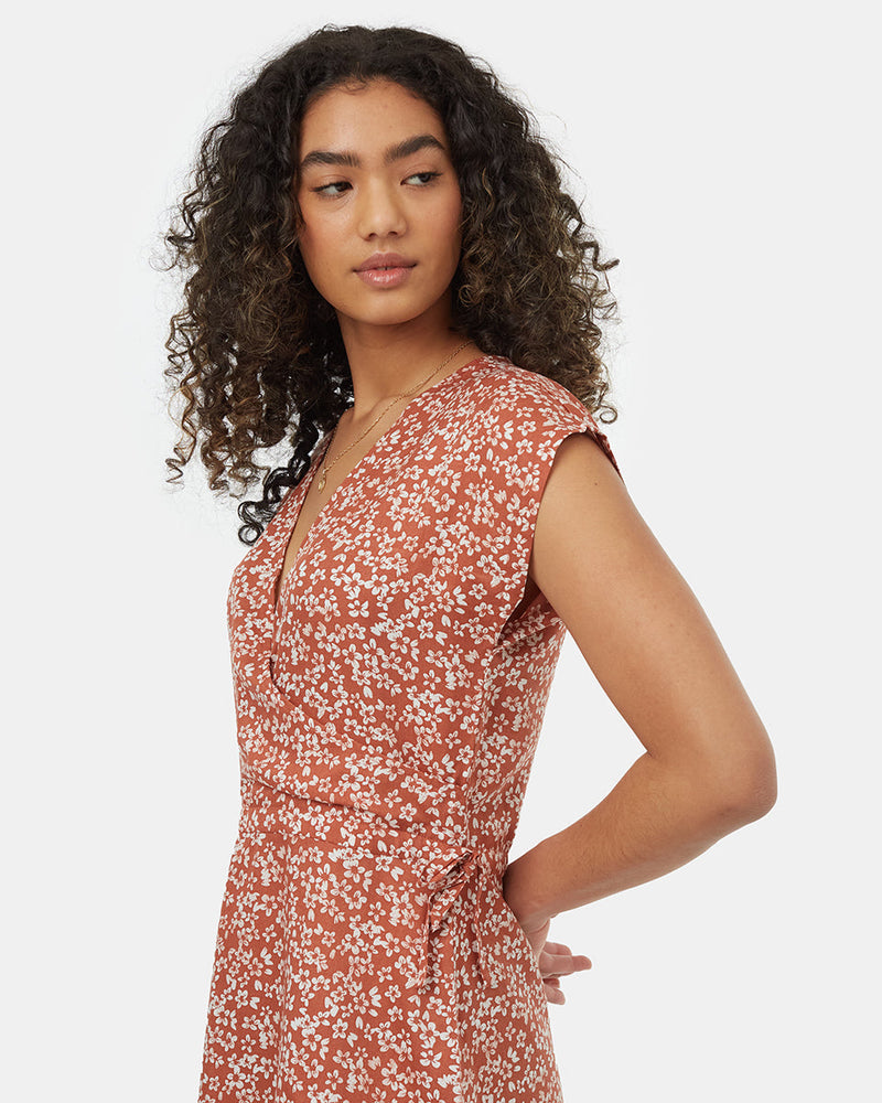 Multi-Womens-Tencel-Wrap-Dress
