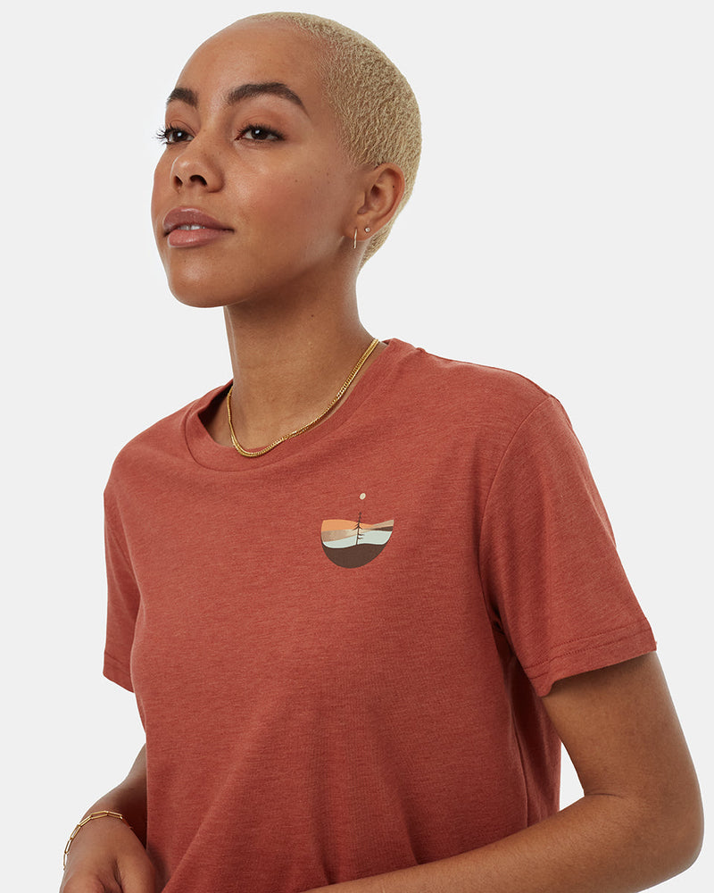 Orange-Recycled-Polyester-Graphic-T-Shirt