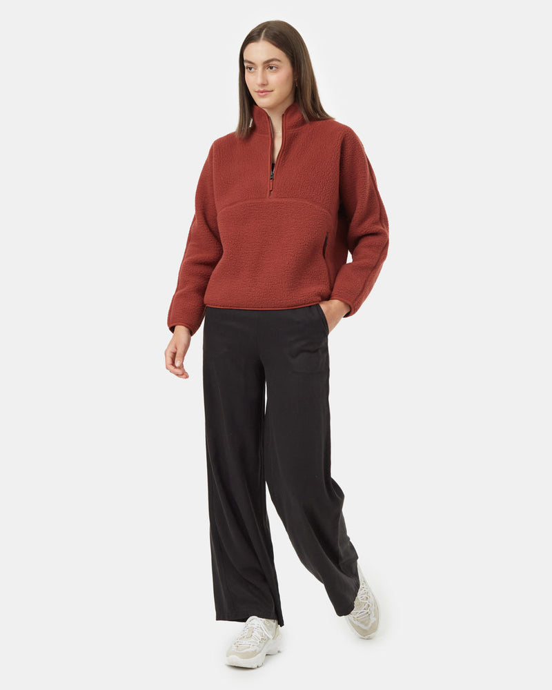 Red-Women_s-Eco-Friendly-Half-Zip-Pullover