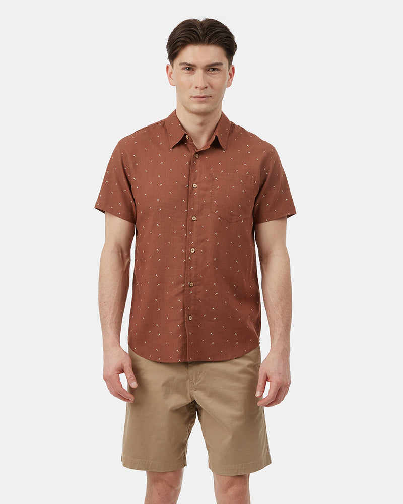 Red Men's Short Sleeve Polo Neck Shirt