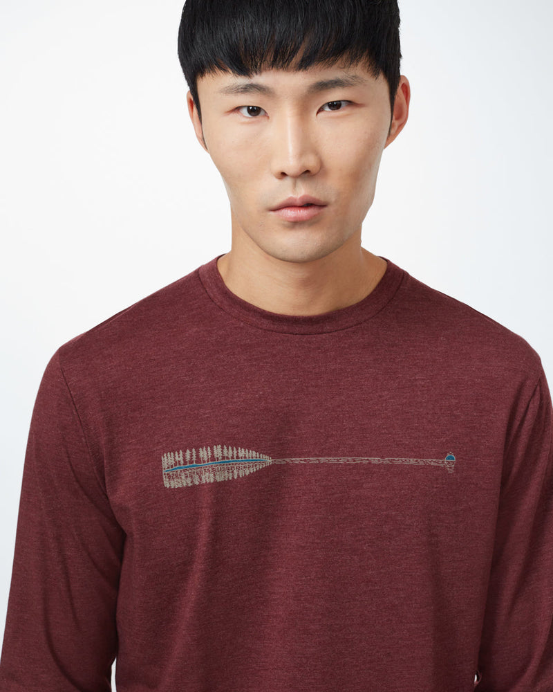 Red Men's Graphic Long Sleeve Shirt