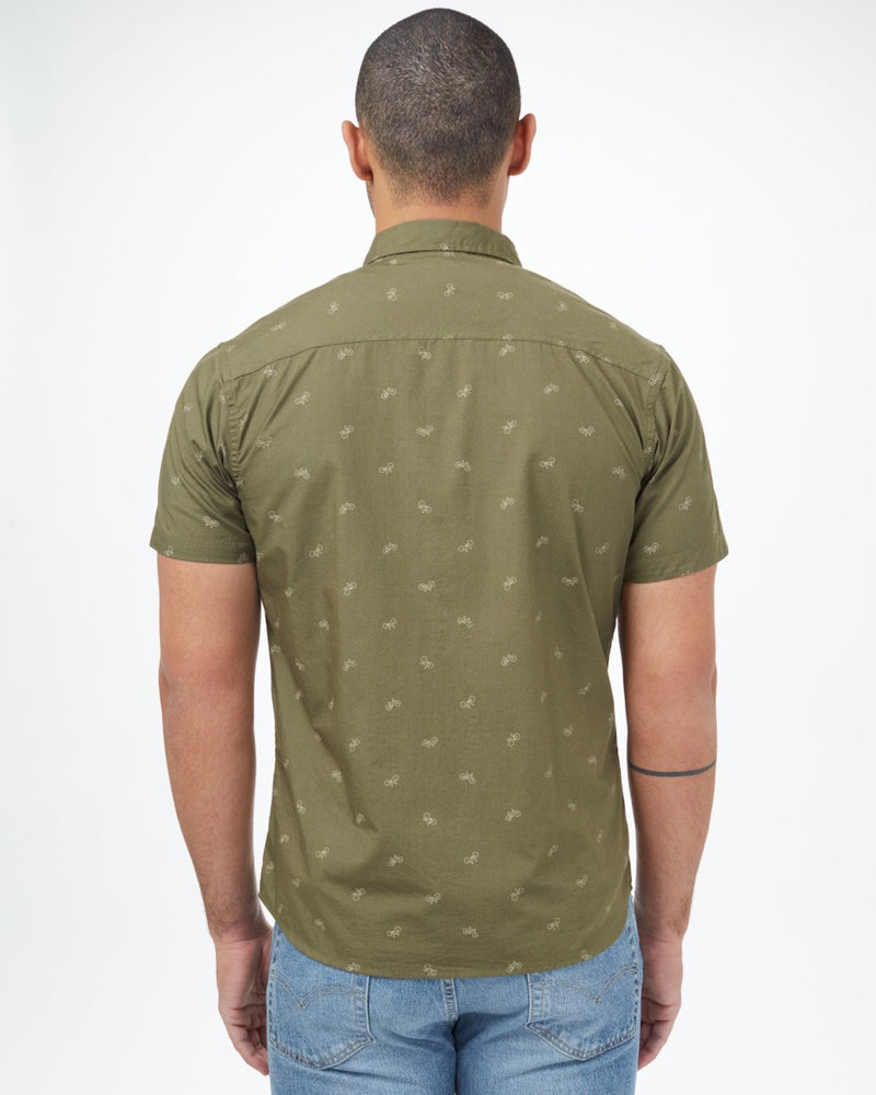 Green Men's Button Up Shirt