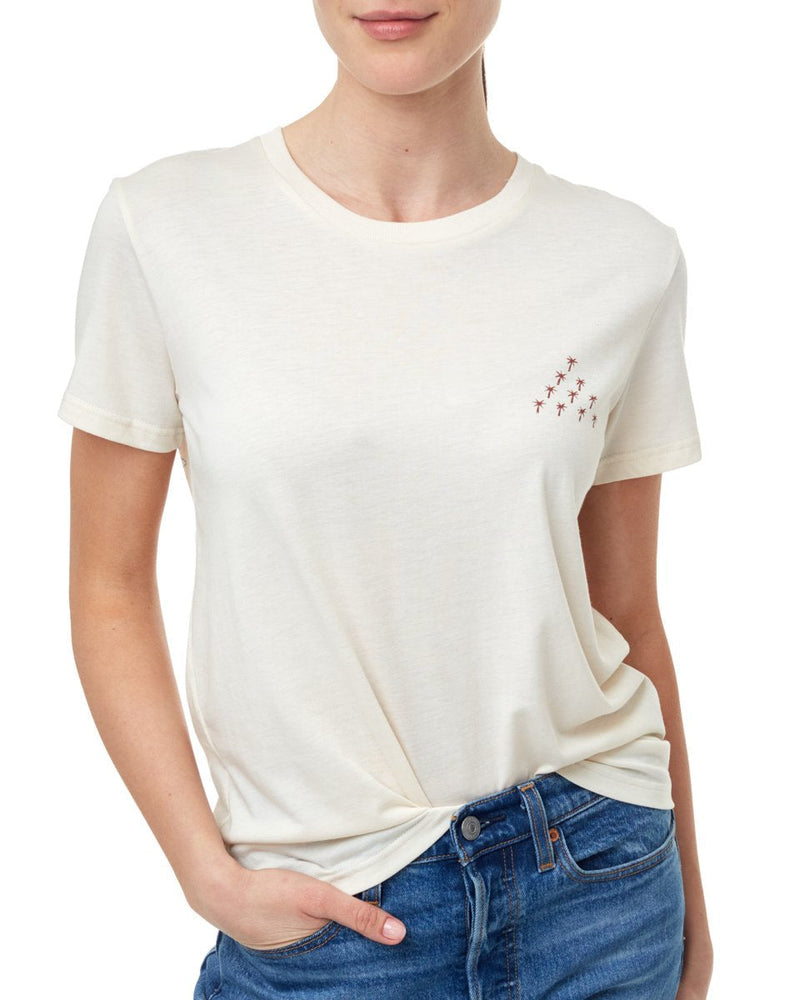 White Recycled Crew Neck Graphic Tee