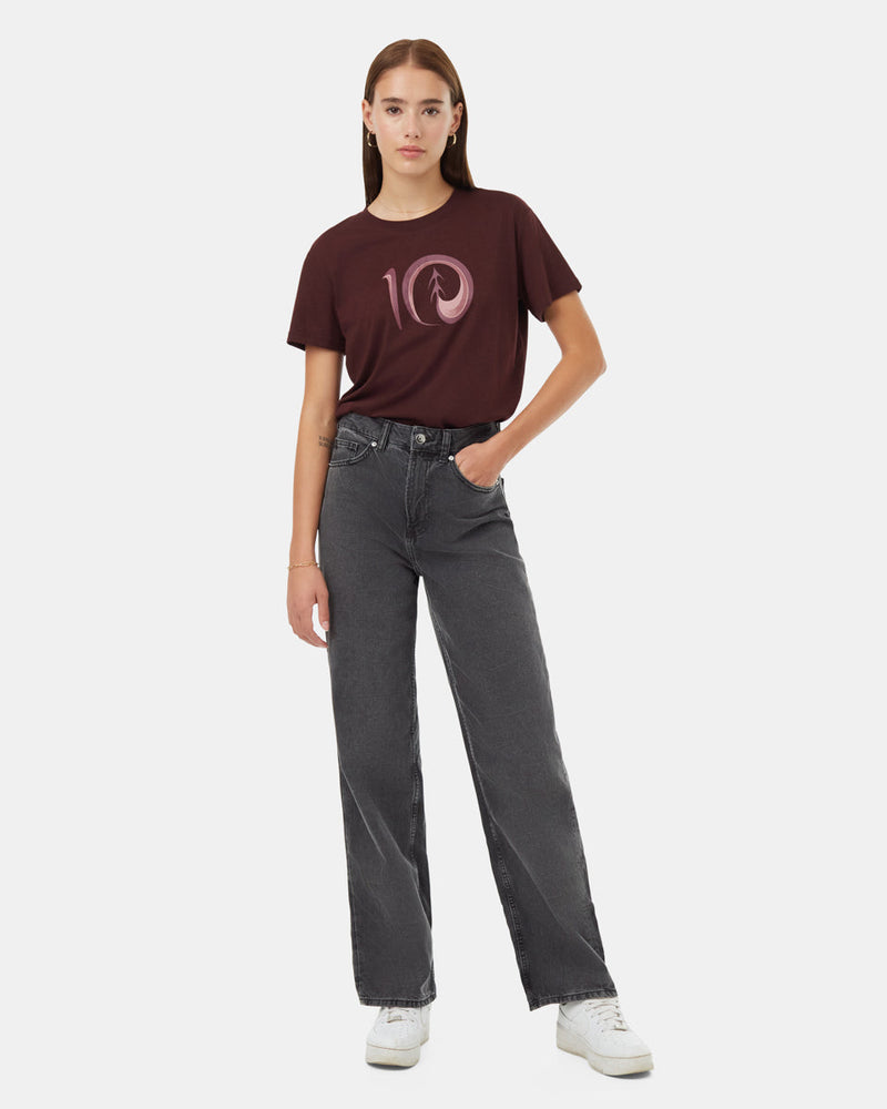 Burgundy-Recycled-Polyester-Graphic-T-Shirt