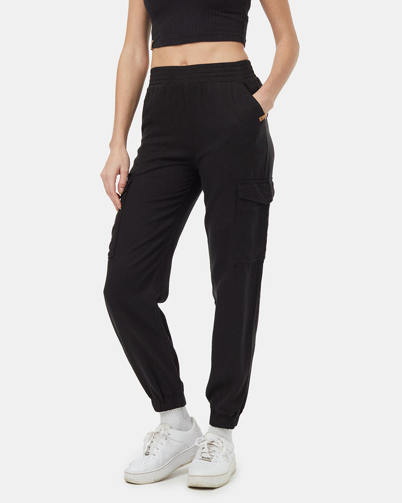 Womens_Black_Tencel_Joggers