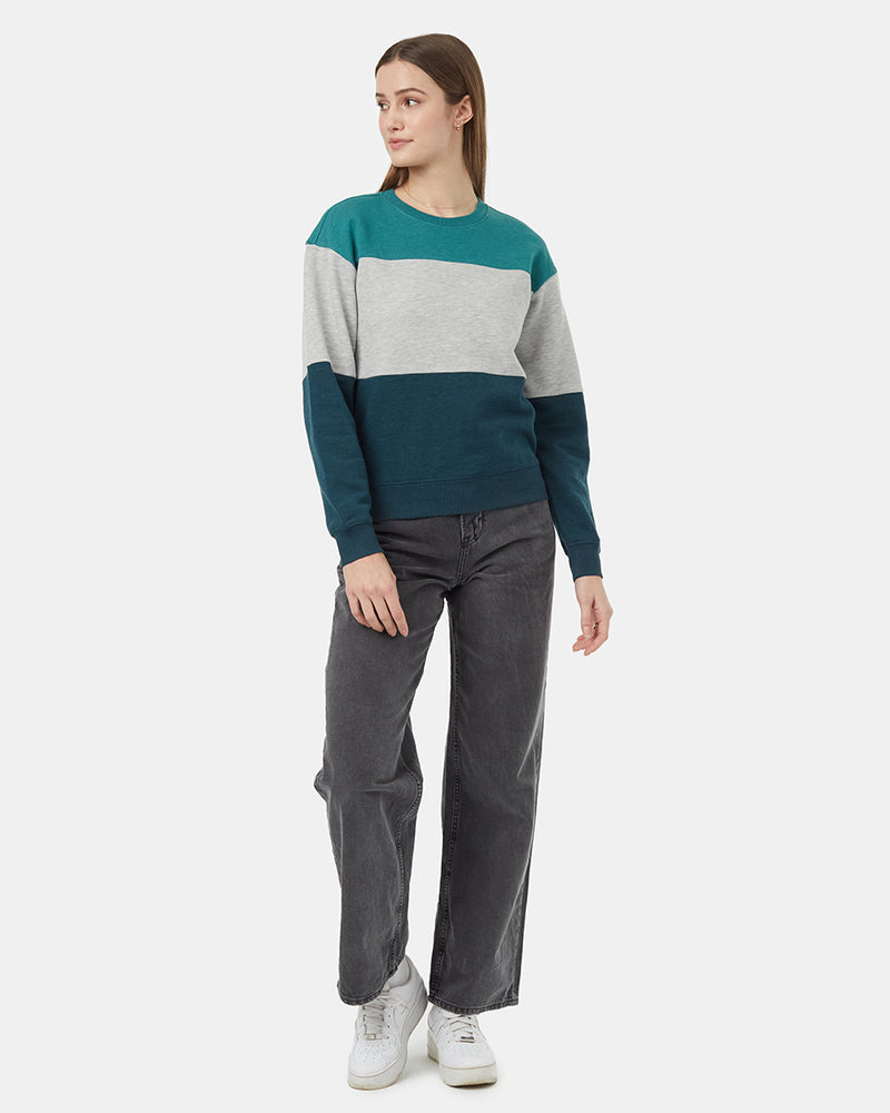 Teal Grey Crew