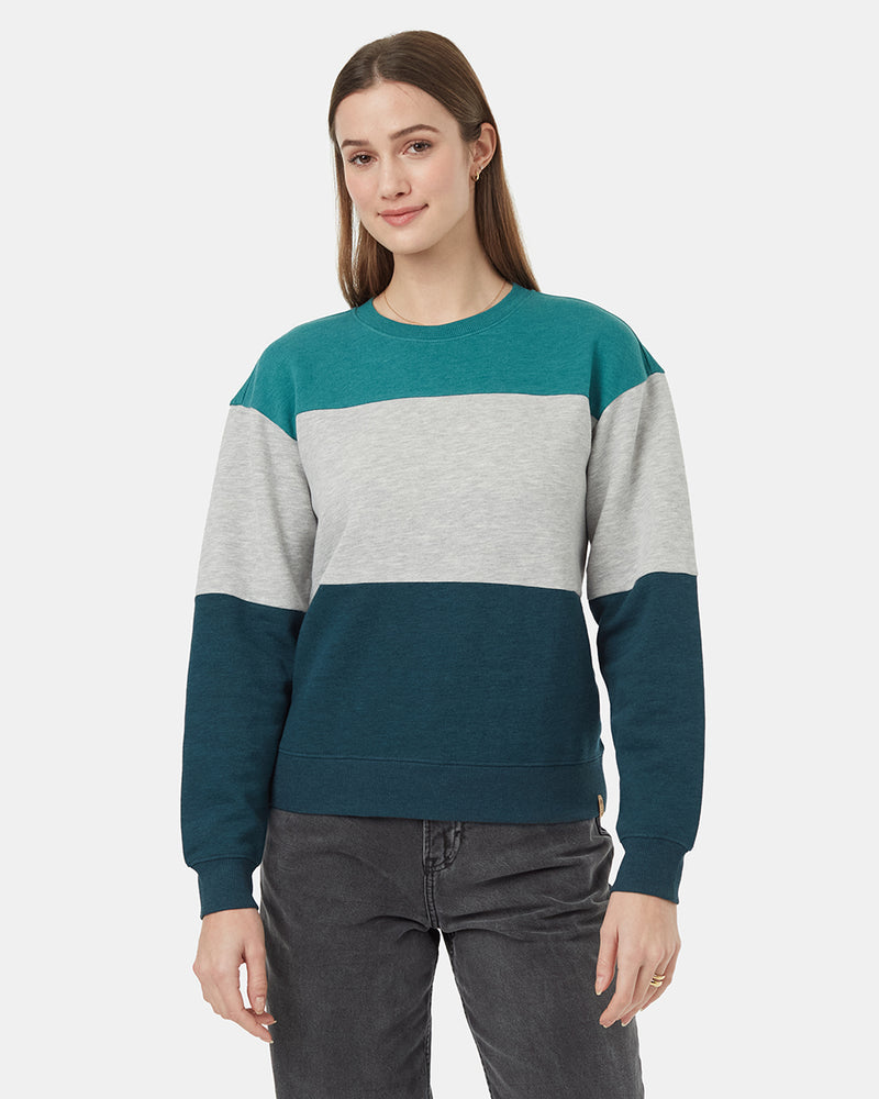 Teal Grey Crew