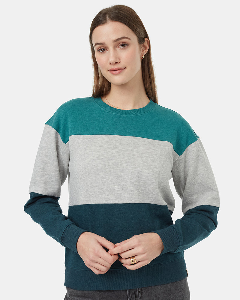 Teal Grey Crew