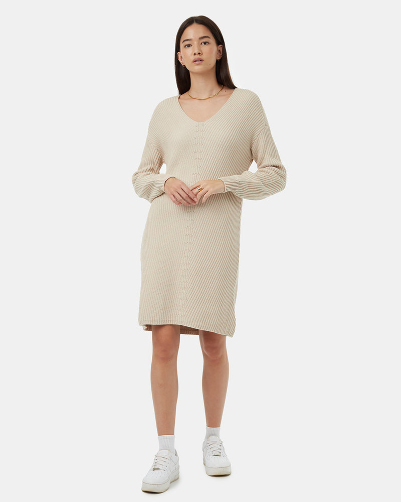 Women's Organic Cotton Knit Sweater Dress