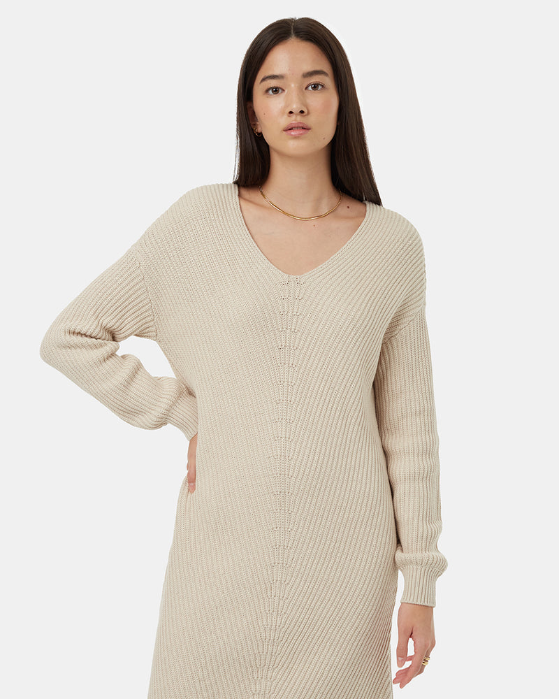 Women's Organic Cotton Knit Sweater Dress