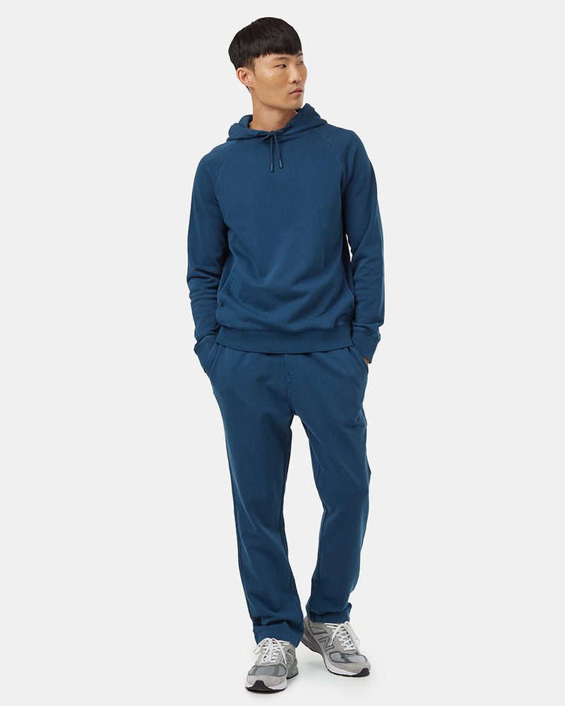 men's cotton tapered sweatpants_blue