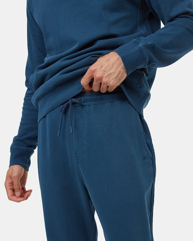 men's cotton tapered sweatpants_blue